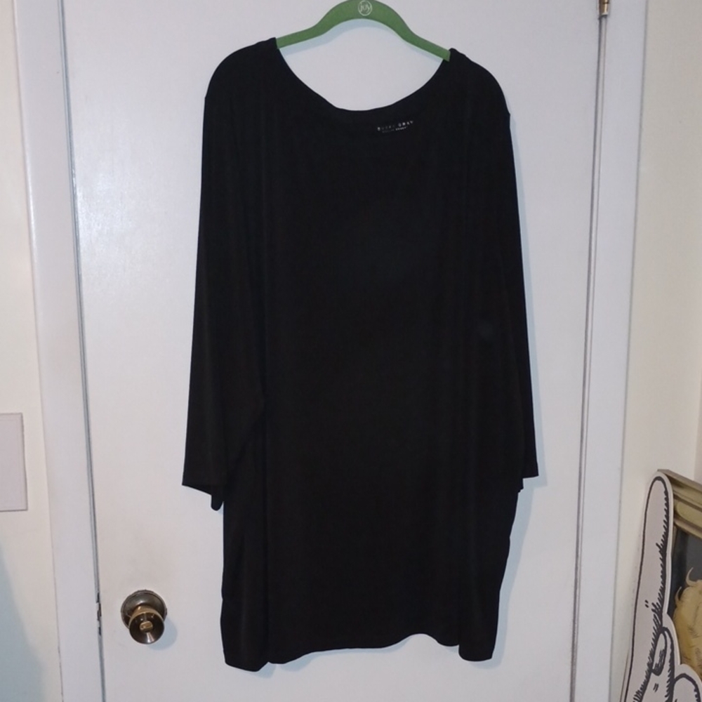 Susan Graver 5X Black Tunic Liquid Knit